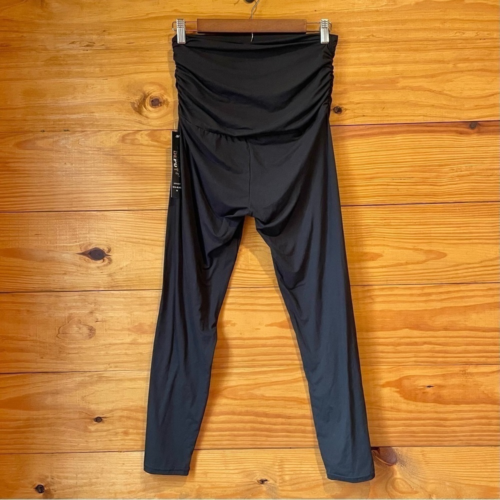 Leggings Depot Black Maternity Over The Belly Tights Leggings Medium NWT - Picture 3 of 10